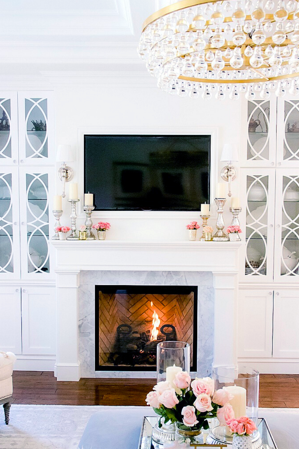 Style Your Fireplace Mantel For Spring, Fireplace Mantel Candle Ideas
